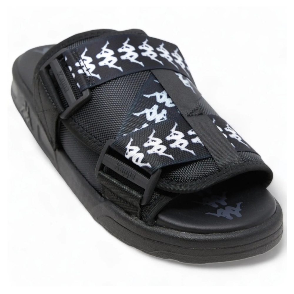 Kappa NWOT 222 Banda 1  Black and White Slide Sandals Size 6.5 - Picture 2 of 16